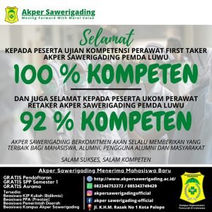 Wow, Akper Sawerigading Raih 100 Persen Kelulusan Ukom Perawat