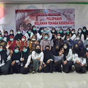 Soppeng Zero Covid, 74 Relawan DPW PPNI Sulsel Dipulangkan