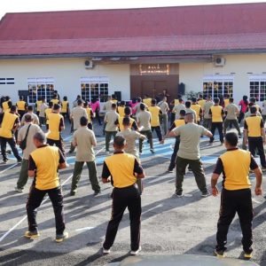 Jalin Sinergitas Antara TNI-POLRI, Polres Palopo Gelar Olahraga Bersama