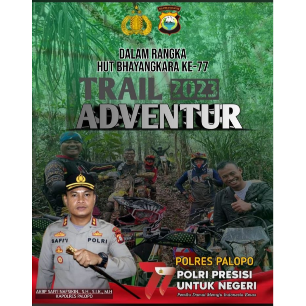 Panaskan Mesin Brother, Trek Bhayangkara Trail Adventure Polres Palopo Siap Uji Kemampuan Rider