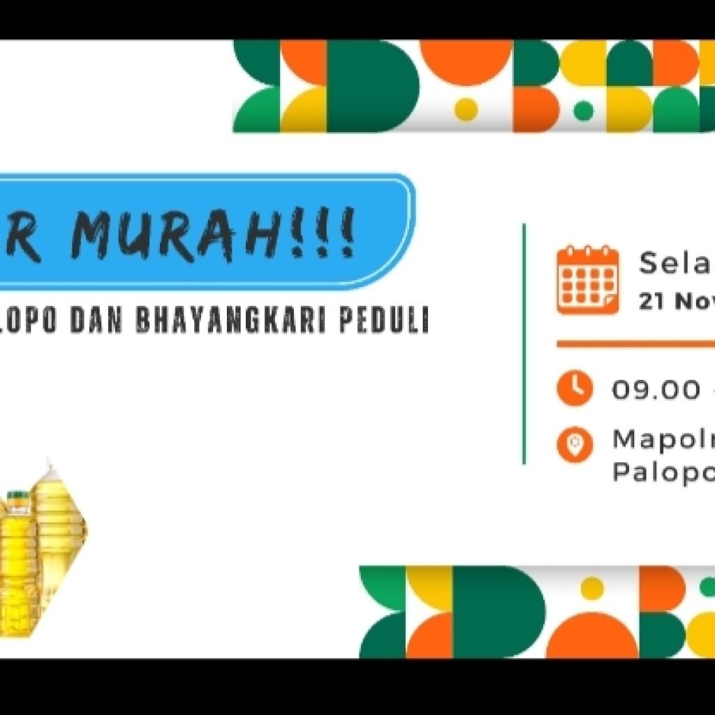 Besok, Polres Palopo Bakal Gelar Pasar Murah, Catat Ki Waktunya!